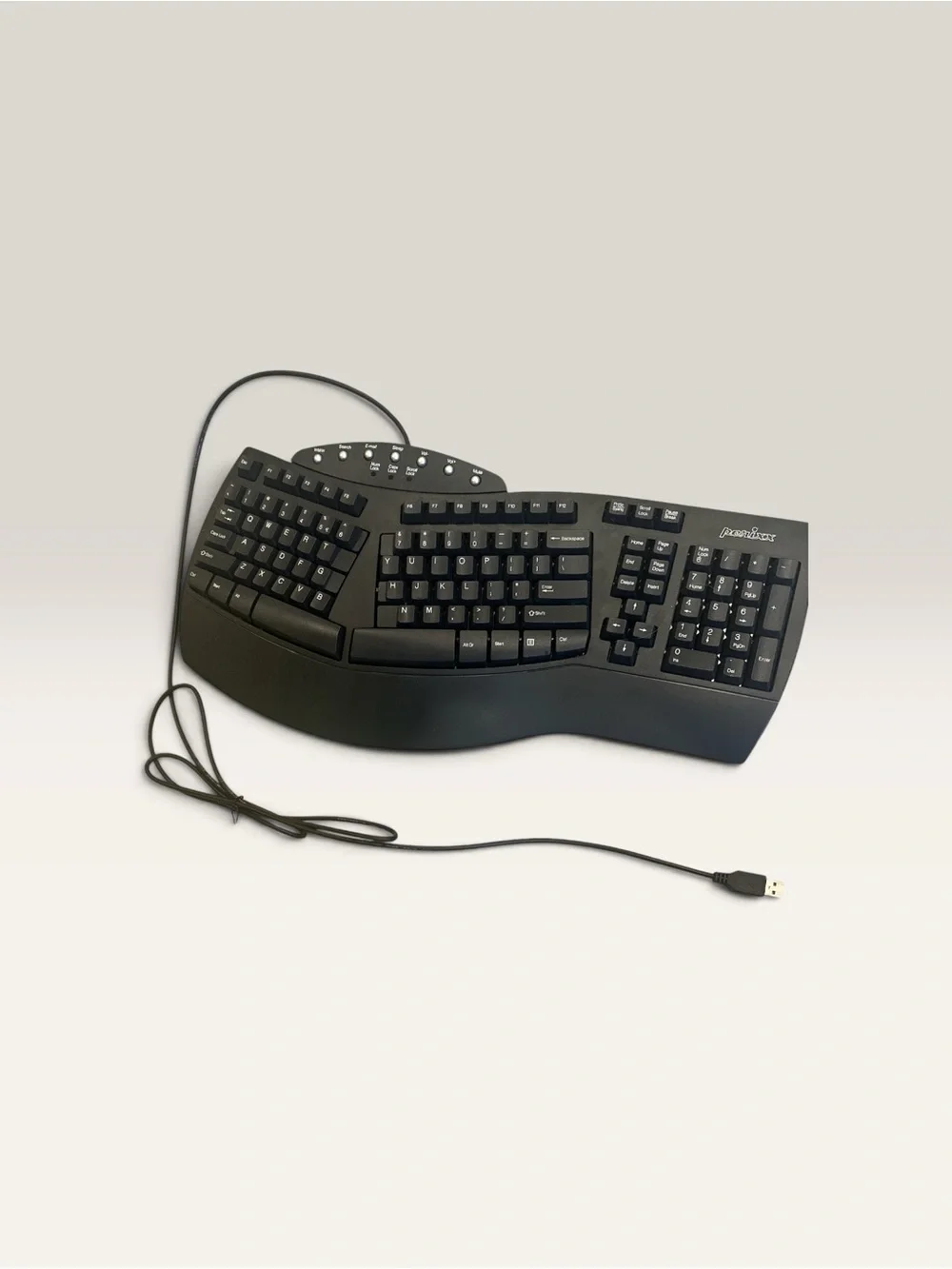 Perixx Ergonomic Split Keyboard in Black and Logic mouse- both like new!